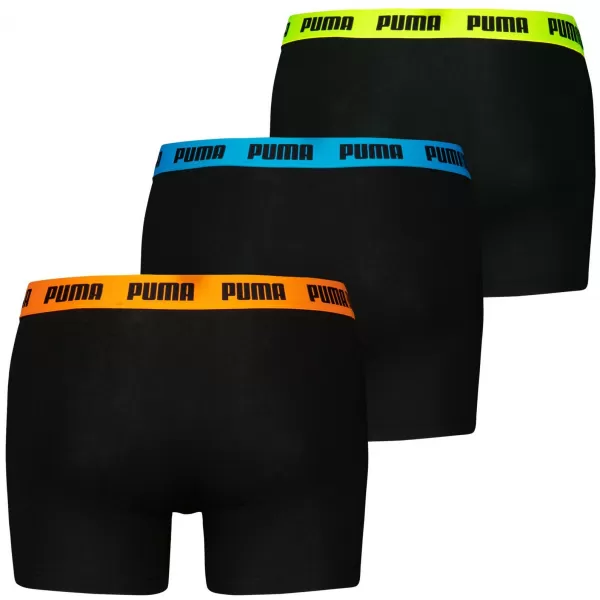  Pánské boxerky PUMA MEN EVERYDAY BOXER 3P 93832706 BLACK/VARIOUS LOGO COLORS 