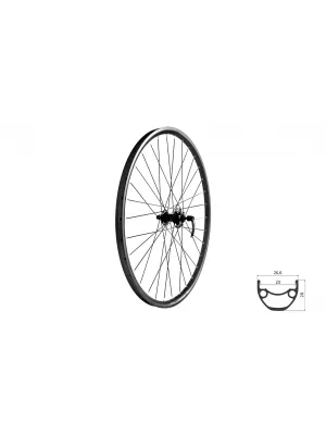 Zapletené kolo přední KLS DRAFT DSC 23 F, 26", black BLACK