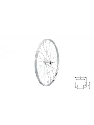 Zapletené kolo přední KLS EVENT V-brake F, 26", silver SILVER