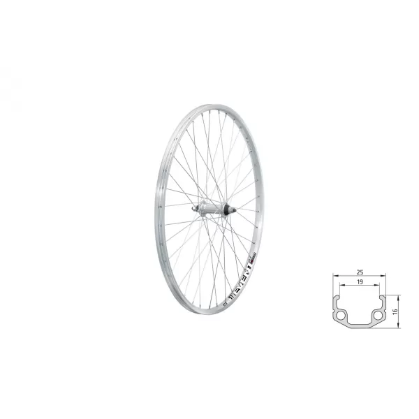  Zapletené kolo přední KLS EVENT V-brake F, 26", silver SILVER 