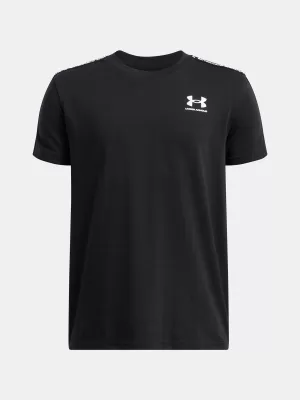 Chlapecké triko UNDER ARMOUR UA B ICON TAPED SS 6001583-001 ČERNÁ