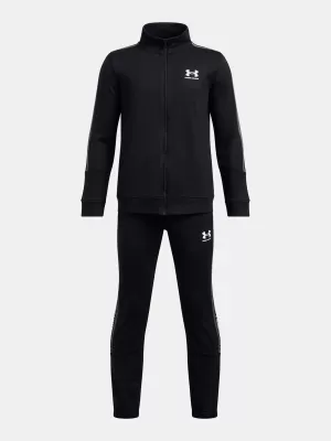 Chlapecké souprava UNDER ARMOUR UA B ICON KNIT TRACKSUIT 1390295-001 ČERNÁ