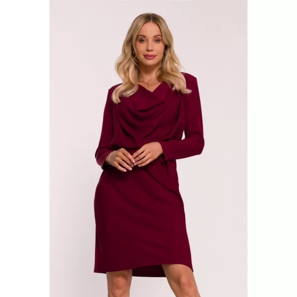  Dámské šaty STYLOVE S428 MAROON 