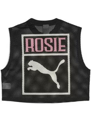 Dámské tílko PUMA X ROSÉ RELAXED MESH TOP 63380401 PUMA BLACK