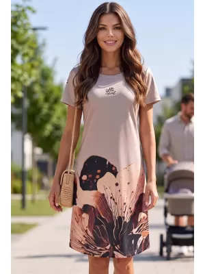 Dámské prodloužené triko premium ALTISPORT VOJ/ALW090SAT02 HNĚDÁ