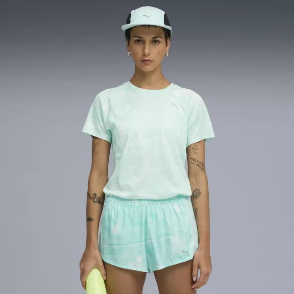  Dámské triko PUMA W RUN VELOCITY AOP TEE 52759945 MINT MELT 