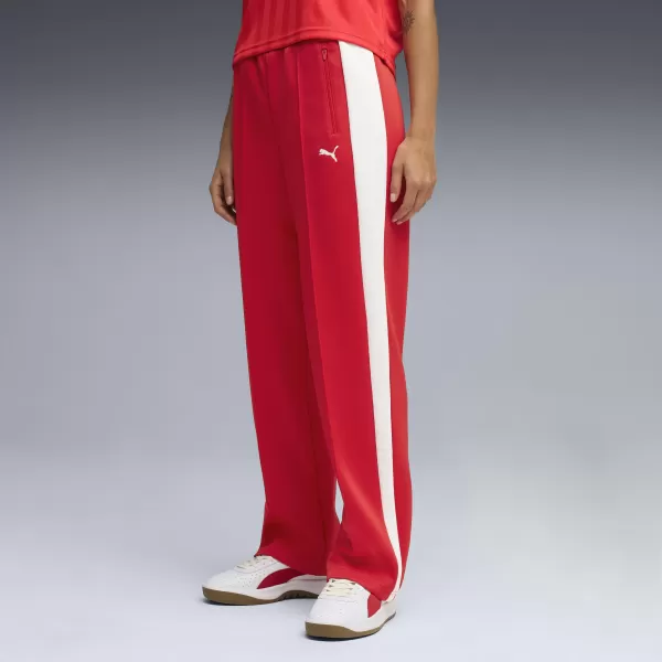  Dámské tepláky PUMA T7 ALWAYS ON STRAIGHT TRACK PANTS OP 62979711 FOR ALL TIME RED 
