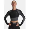 Dámské triko UNDER ARMOUR UA HG RIB 1/4 ZIP 6003981-004 ČERNÁ