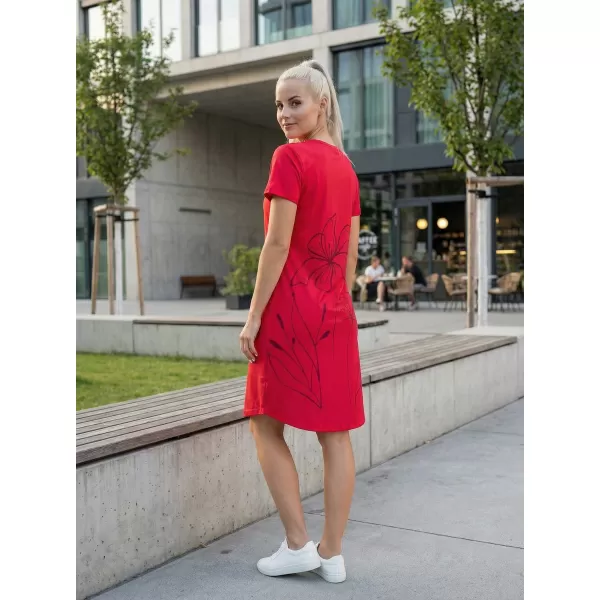  Dámské prodloužené triko/šaty premium ALTISPORT VOJ/ALW075SAT02 BRIGHT-RED 