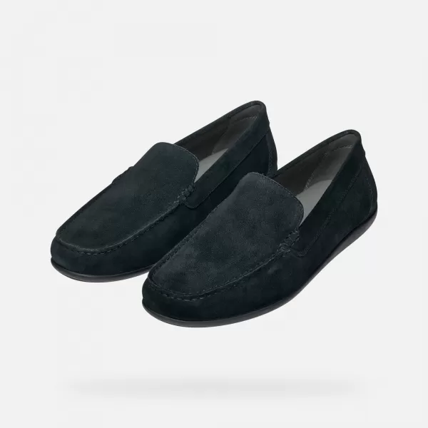  Pánské mokasíny GEOX ASCANIO G002709 TMAVĚ MODRÁ 