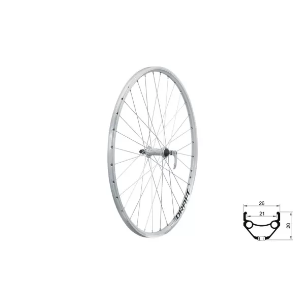  Zapletené kolo přední KLS DRAFT V-brake F, 28/29", silver SILVER 