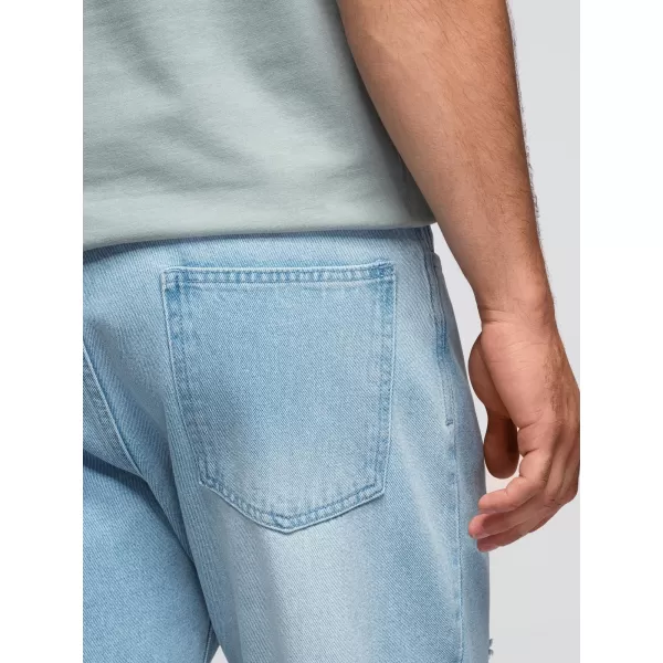  Pánské kalhoty OMBRE OM-PADP-0250 LIGHT BLUE 