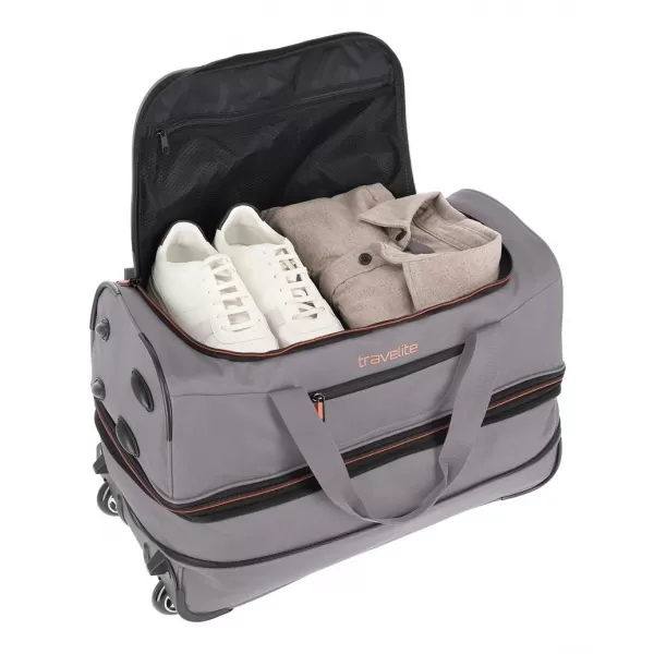  Taška TRAVELITE BASICS WHEELED DUFFLE S GREY/ORANGE 