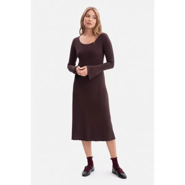  Dámské šaty BEWEAR B308 DARK CHOCOLATE 