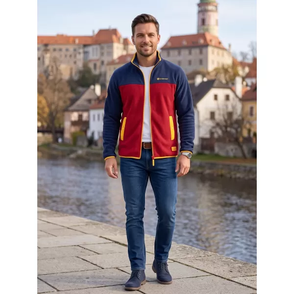  Pánská fleece mikina ALTISPORT GAMEL VÍNOVÁ 