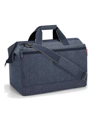 Taška REISENTHEL ALLROUNDER L POCKET HERRINGBONE DARK BLUE