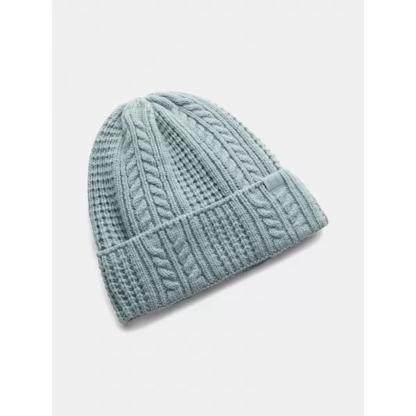  Dámská čepice UNDER ARMOUR W HALFTIME CABLE KNIT BEANIE 1386639-323 ZELENÁ 