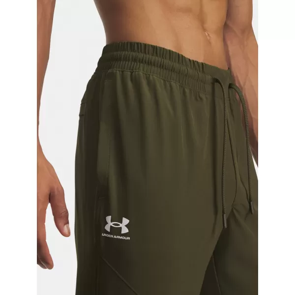  Pánské tepláky UNDER ARMOUR UA VIBE WOVEN JOGGER 1386557-308 ZELENÁ 
