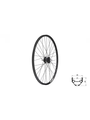 Zapletené kolo přední KLS DRAFT Dynamo DSC, 27,5", black BLACK