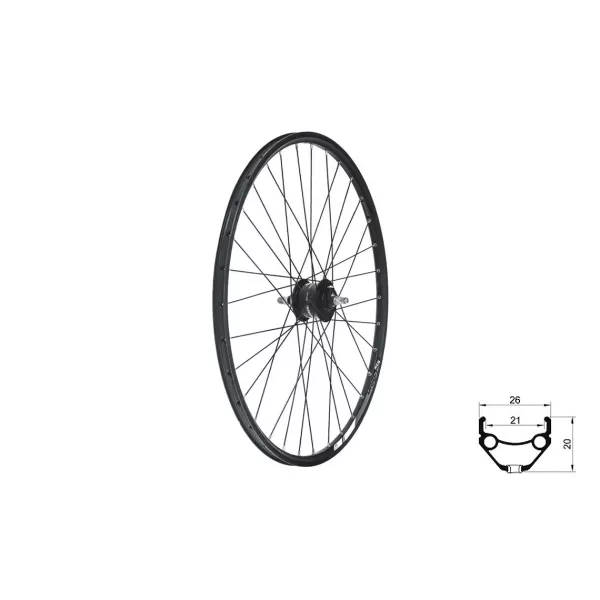  Zapletené kolo přední KLS DRAFT Dynamo DSC, 27,5", black BLACK 