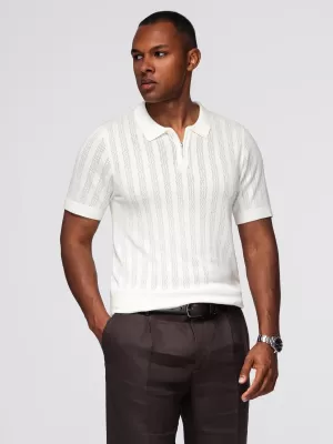 Pánské polo triko OMBRE OM-POSS-0158 WHITE