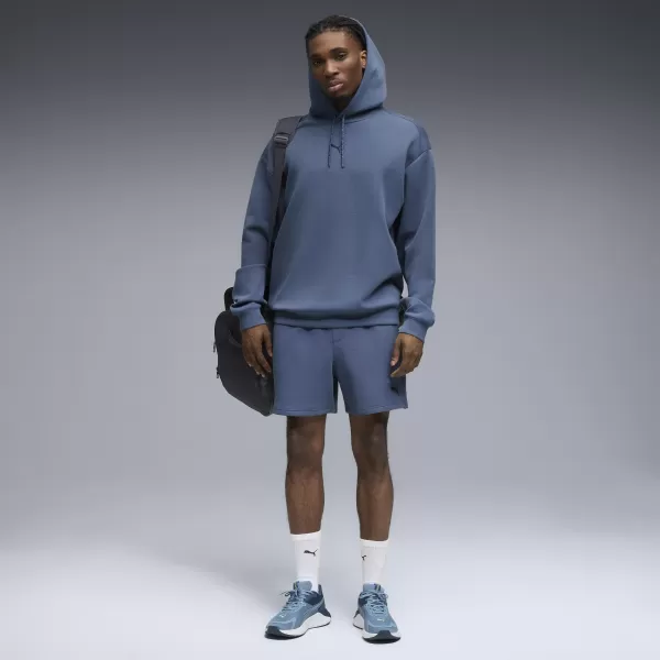  Pánská mikina PUMA M CLOUDSPUN HOODIE 52759580 DARK INDIGO HEATHER 