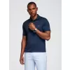 Pánské triko s límečkem OMBRE OM-POSS-0150 NAVY BLUE