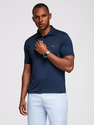 Pánské triko s límečkem OMBRE OM-POSS-0150 NAVY BLUE