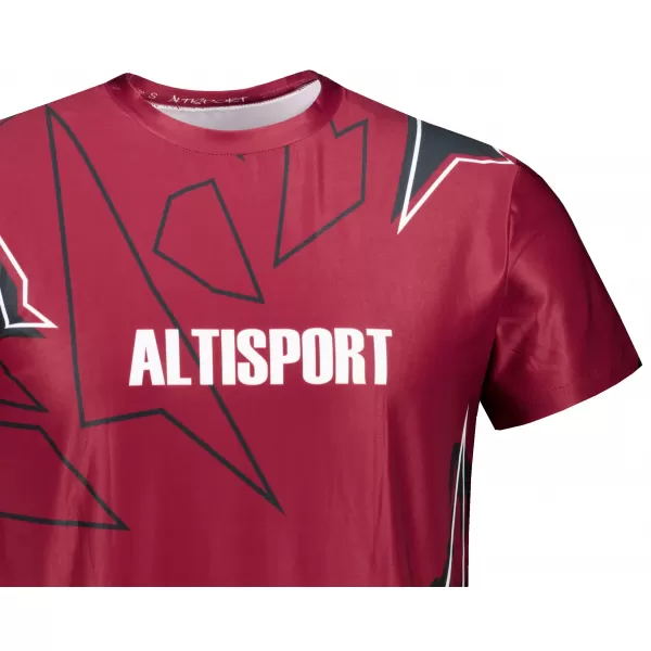  Pánské volnočasové triko premium ALTISPORT VOJ/ALM123TR06 TMAVĚ ČERVENÁ 
