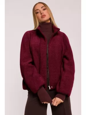 Dámský kabát MOE M885 MAROON