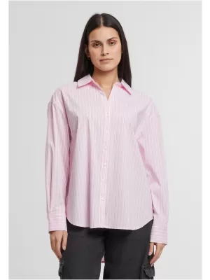Dámská blůza URBAN CLASSICS TB7176 SOFT PINK/WHITE