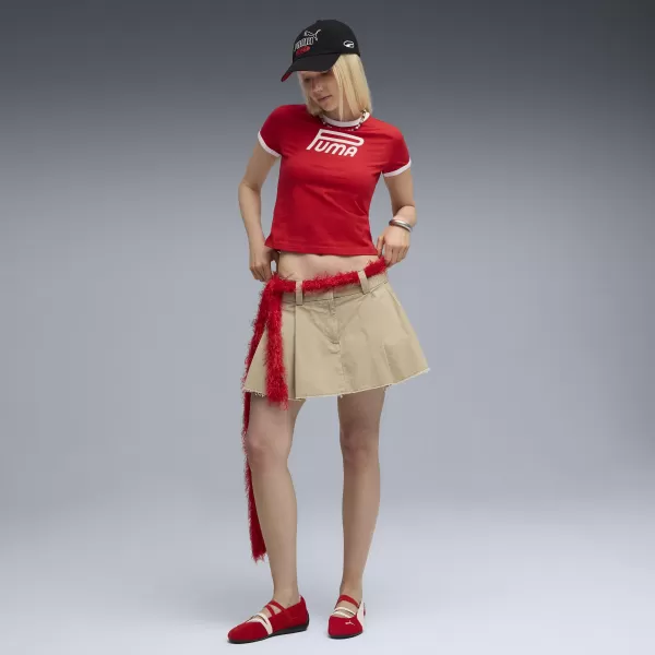  Dámské triko PUMA FUTURE PUMA ARCHIVE GRAPHIC SLIM TEE 63212211 FOR ALL TIME RED 