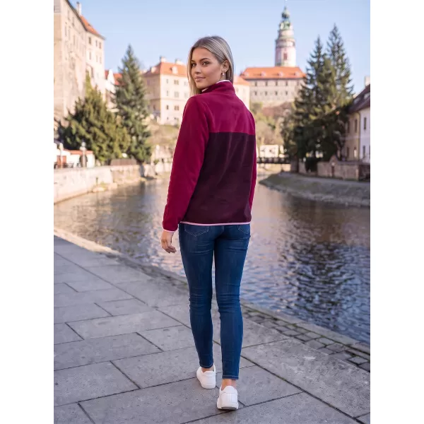  Dámská fleece mikina ALTISPORT GEMMY VÍNOVÁ 