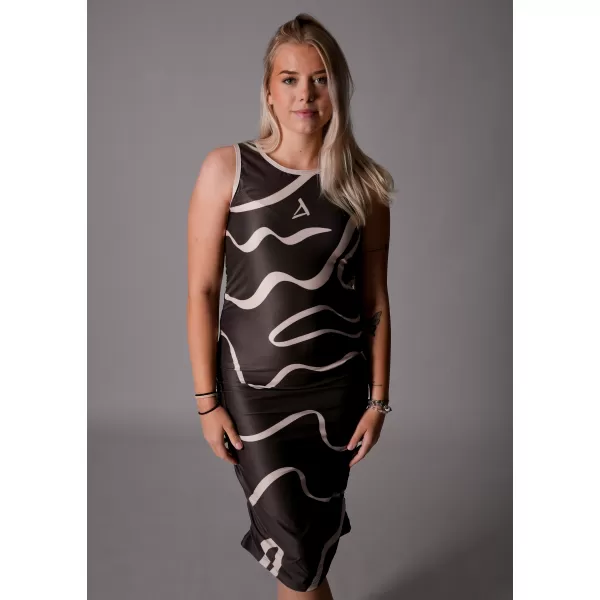  Dámské šaty premium ALTISPORT VOJ/ALW088SAT03 HNĚDÁ 