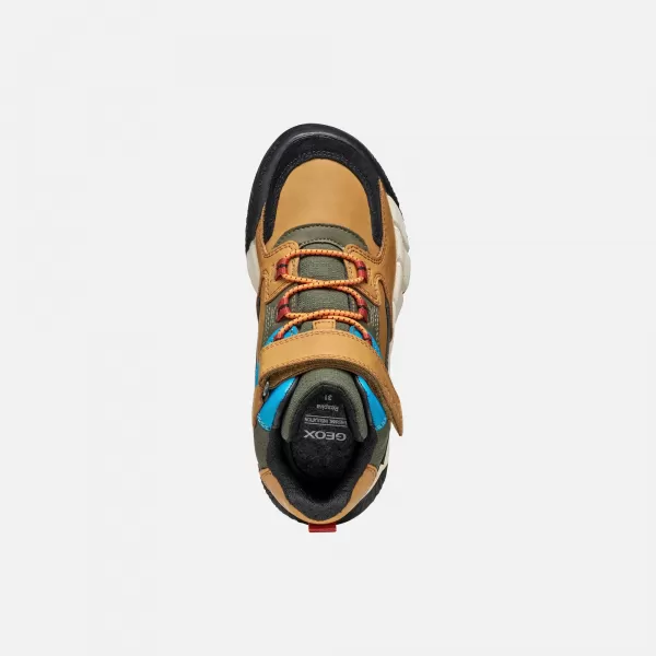  Chlapecké kotníkové boty GEOX FLEXYPER PRO J56NBA0ME22C2GA3 SVĚTLE HNĚDÁ 