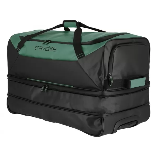 Taška TRAVELITE BASICS WHEELED DUFFLE EXP. BLACK/GREEN 