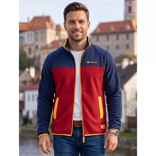  Pánská fleece mikina ALTISPORT GAMEL VÍNOVÁ 