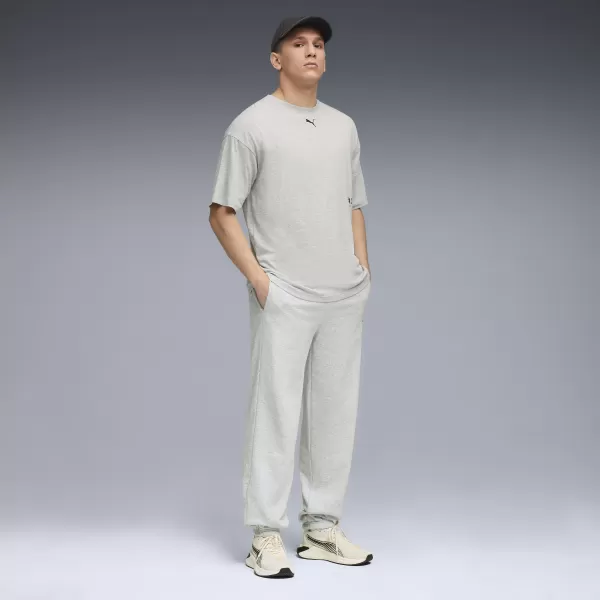  Pánské tepláky PUMA M GRAPHIC FRENCH TERRY JOGGER 52770304 LIGHT GRAY HEATHER 