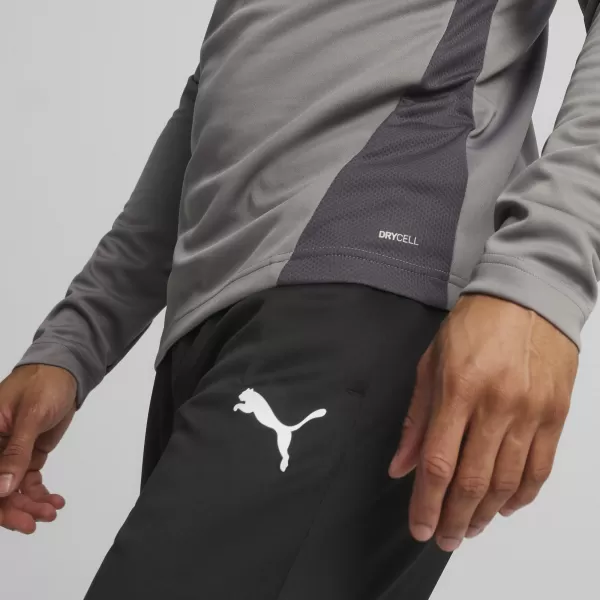  Pánské triko PUMA TEAMGOAL TRAINING 1/4 ZIP TO 658629_13 CAST IRON/WHITE/SHADOW GRAY 