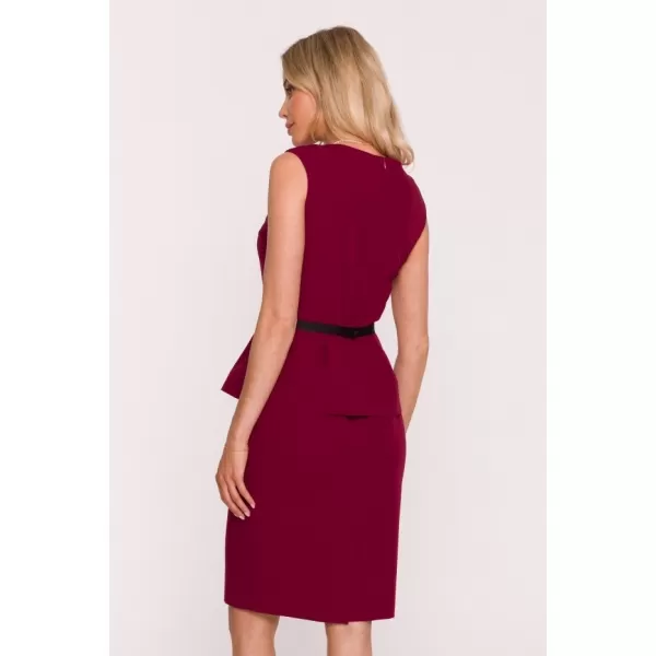  Dámské šaty STYLOVE S427 MAROON 