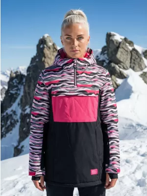 Dámská zimní bunda ALTISPORT GANICE ČERNÁ/RŮŽOVÁ