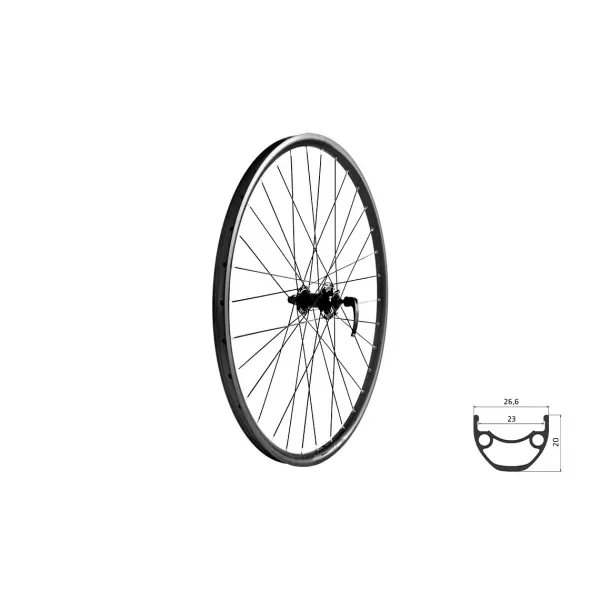  Zapletené kolo přední KLS DRAFT DSC 23 F, 27,5", black BLACK 