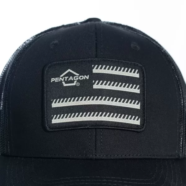  Čepice PENTAGON WILLS TRUCKERS TWILL CAP  K13055 BLACK 