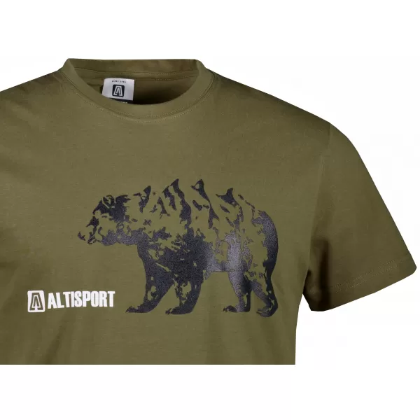  Pánské triko s krátkým rukávem ALTISPORT ALM193129 KHAKI 