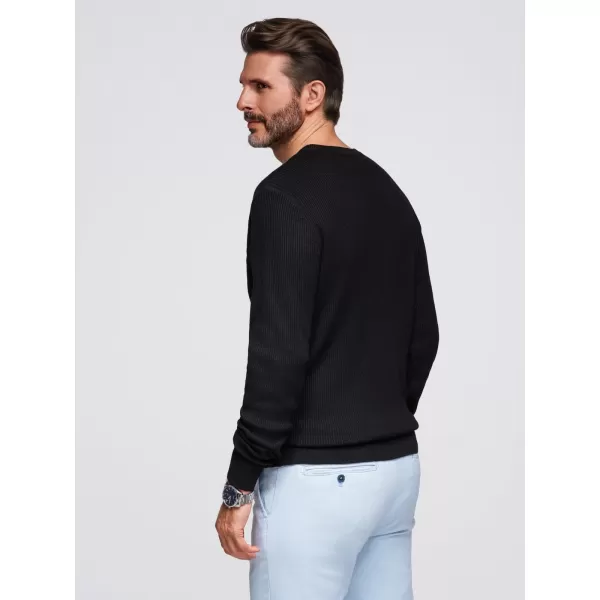  Pánský svetr OMBRE OM-SWSW-0182 BLACK 