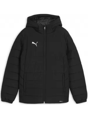 Dětské bunda PUMA TEAMADDITIONS HOODED PADDED JACKET JR 65973803 PUMA BLACK/PUMA SILVER
