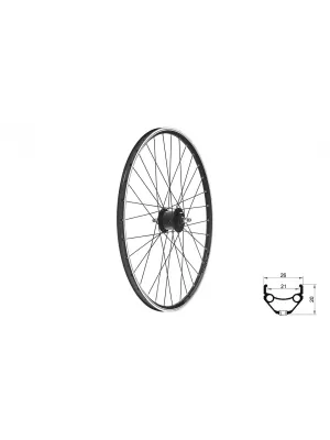 Zapletené kolo přední KLS DRAFT Dynamo V-brake, 28/29", black BLACK