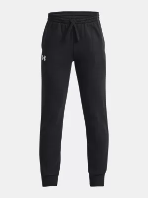 Chlapecké tepláky UNDER ARMOUR UA RIVAL FLEECE JOGGERS 1379787-001 ČERNÁ