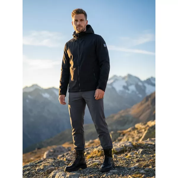  Pánská softshellová bunda ALTISPORT NEWET ČERNÁ 