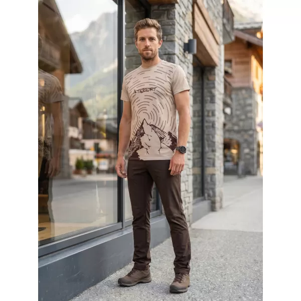  Pánské volnočasové triko premium ALTISPORT VOJ/ALM121TR06 BÉŽOVÁ 